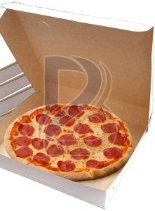 Plain White Corrugated Pizza Box