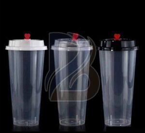 Red Heart Frosted Lid PP Hard Cup