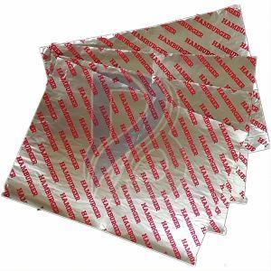 Silver Burger Foil Wrapping Paper