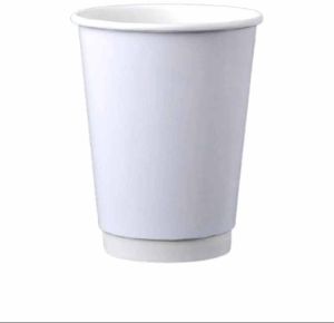 White Double Wall Hot Coffee Cup