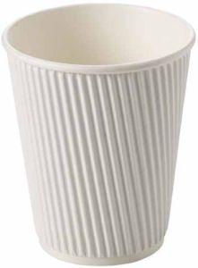 White Ripple Wrap Hot Coffee Cup