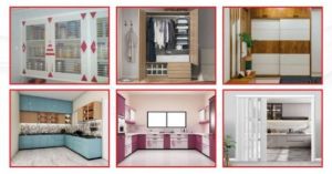 PVC Crockery Kitchen Cabinet