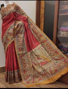 Tussser Gicha Silk Saree
