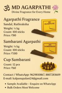 Raw Incense Stick for Worship