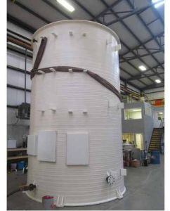 Coated Carbon Steel Chemical Storage Tank, Color : White