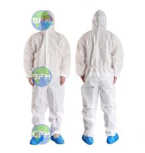 polypropylene or SMS fabric Disposable Coverall Suit Free Size