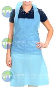 Polyester Medical Disposable Apron, Color : Blue, White Free Size