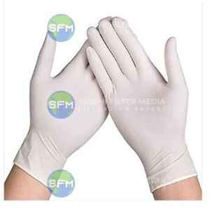 Plain White Latex Gloves, Size : Free, Finger Type : Full Fingered