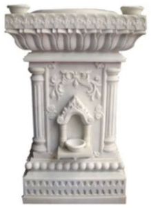 White Marble Tulsi POT