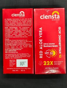 Cleansta Red Aloevera Sunscreen