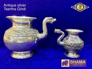 Polished Silver Antique Teertha Gindi, Color : Shiny-silver