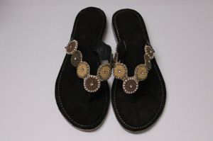 Ladies Embroidered Flat Sandal