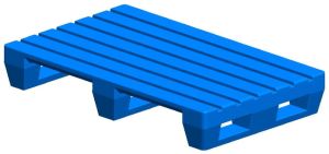 4-Way Entry Non-Reversible, Rackable Plastic Pallet L865 X W1205 X H165 Mm SIP-R24-8612GS