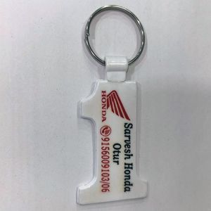 Custom Acrylic Number 1 Keychain, Color : White, Red, Black