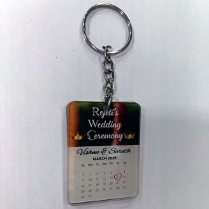 Custom Acrylic Wedding Ceremony Keychain, Color : Multi-color