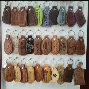 Leather Keychains, Shape : Multishape