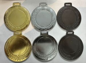 Polished Carved Metal Medal Antique, Classy for Champions Awards