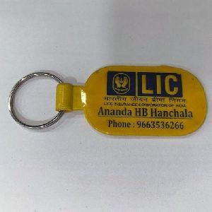 Promotional Yellow Keychain with Professional Logo