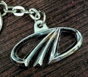 Sleek Metal Keychain with Automotive Logo