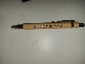 Plastic Wooden Finish Promotional Pen, Color : Light Brown, Black