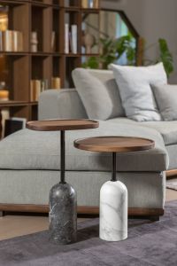 Polished Contemporary Coffee Center Marble Table