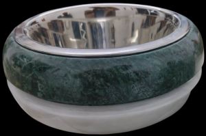 Marble Green PET Food Bowl