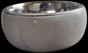 White Marble PET Food Bowl
