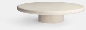 White Round Top Side Marble Table, Packaging Type : Box