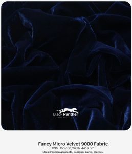 Black Panther Fancy Micro Velvet 9000 Fabric, Color : All