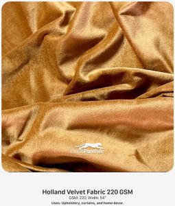 220 GSM 54 Width Upholstery Holland Velvet Fabric
