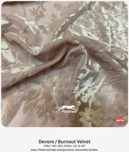 Imported Devore Burnout Velvet Fabric