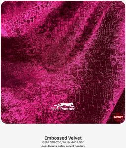 Imported Embossed Velvet Fabric 180-250 GSM | 44&AMP;rdquo; &AMP;AMP; 58&AMP;rdquo; Width | Jackets, Sofas &AMP;AMP; Furniture