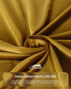 Imported Italian Velvet Fabric Kgi 260 | 260 GSM | 54-58&AMP;rdquo; Width | Premium Upholstery &AMP;AMP; Sofas