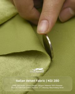Black Panther Imported Italian Velvet Fabric, Color : All