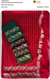 Neha Zam Cotton Unstitched Suit