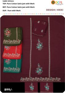 Nikki Zam Cotton Unstitched Suit