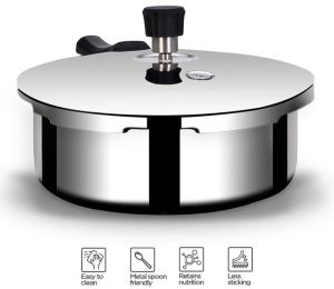 Stainless Steel Triply Mirror Finish Pressure Cooker 3.5 Ltr with Gasket