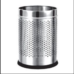 Steel SS Perforated Dust Bins, Color : Silver 7x10