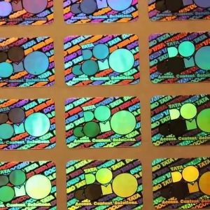 Plain Hologram Paper Labels, Length : 100-120mm, 20-40mm