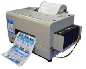 Electric Semi Automatic Rotary Label Printing Machine, Color : Grey