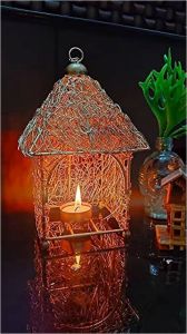 Metal Candle Holder Bird Cage Hanging Contemporary
