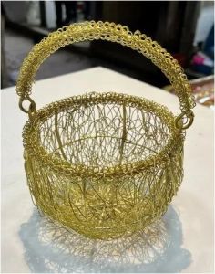 Iron Wire Mesh Hamper Basket Medium