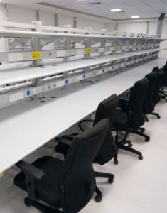 Wood Continuous Linear Table Modern, Contemporary