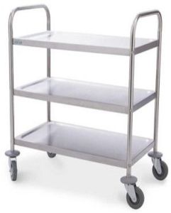 Stainless Steel Trolley with 3 Shelves