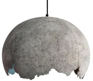 Rough Edges Ankur Concrete Big Dome Hanging Light
