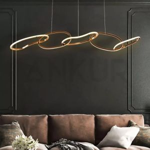 Ankur Geom Unity Loop Contemporary LED Chandelier