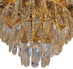 Ankur Gold Crown Luxury Crystal Chandelier IN LED
