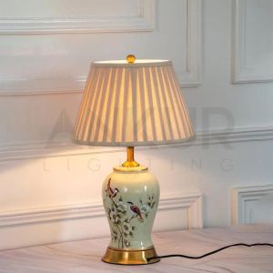 Chirp Floral Pattern Ceramic Table Lamp