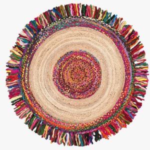 Printed Handmade Mats, Color : Multicolor for Table Use