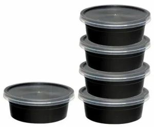 Black Plastic Food Storage Container